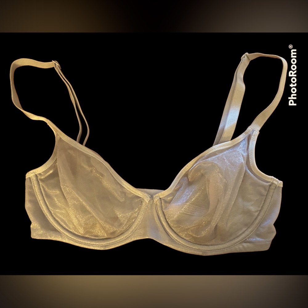 Victoria’s Secret Unlined Demi Bra Silver/Blue